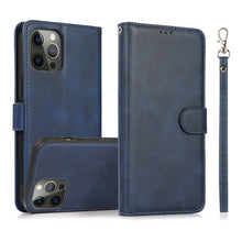 Load image into Gallery viewer, Magnetic Split PU Leather Flip Wallet Cover Case for iPhone 12 / 12 Pro
