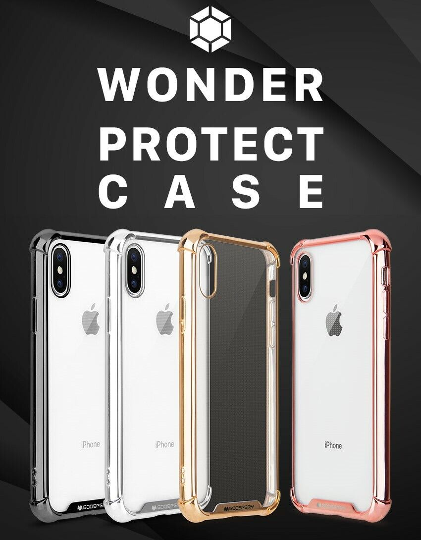 iPhone 12 Pro Max Goospery Wonder Protect Clear Metallic Bumper Case