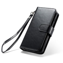 Load image into Gallery viewer, Samsung Galaxy Note 10 Plus BRG Leather Wallet Flip 9 Card-Slot Detachable Case
