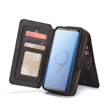 Load image into Gallery viewer, Samsung Galaxy S9 BRG Leather Purse 12 Card-Slot Detachable Case
