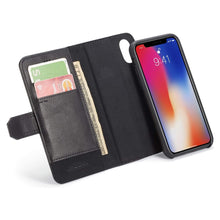 Load image into Gallery viewer, iPhone 6 Plus / 7 Plus / 8 Plus BRG Leather Wallet 2 Card-Slot Detachable Case
