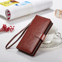 Load image into Gallery viewer, Samsung Galaxy Note 10 Plus BRG Leather Wallet Flip 9 Card-Slot Detachable Case
