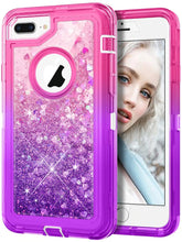 Load image into Gallery viewer, iPhone 6+ / 6s+ / 7+ / 8+ Liquid Glitter Gradient Shockproof Case
