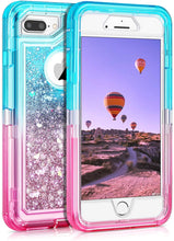 Load image into Gallery viewer, iPhone 6+ / 6s+ / 7+ / 8+ Liquid Glitter Gradient Shockproof Case
