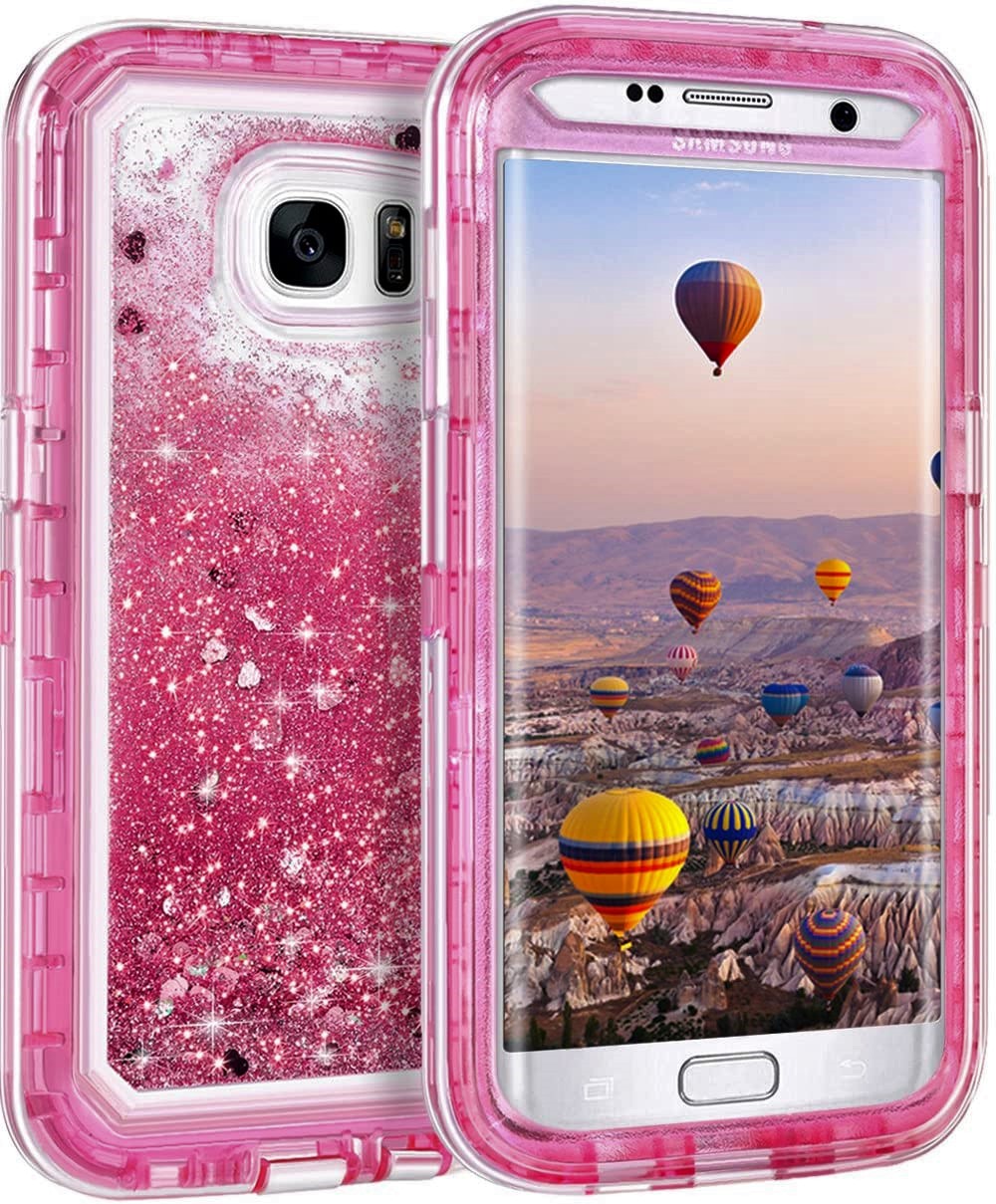 Samsung Galaxy S7 Edge Liquid Glitter Shockproof Case