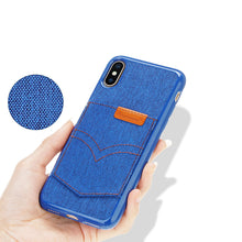 Load image into Gallery viewer, iPhone 7 Plus / 8 Plus Hanman Sail Cardholder Denim Back Case
