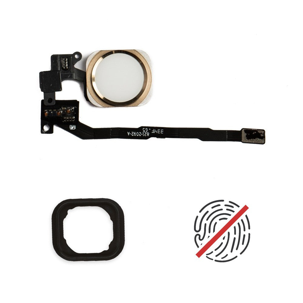 Home Button Flex Cable with Bracket for iPhone 5S / SE - Gold