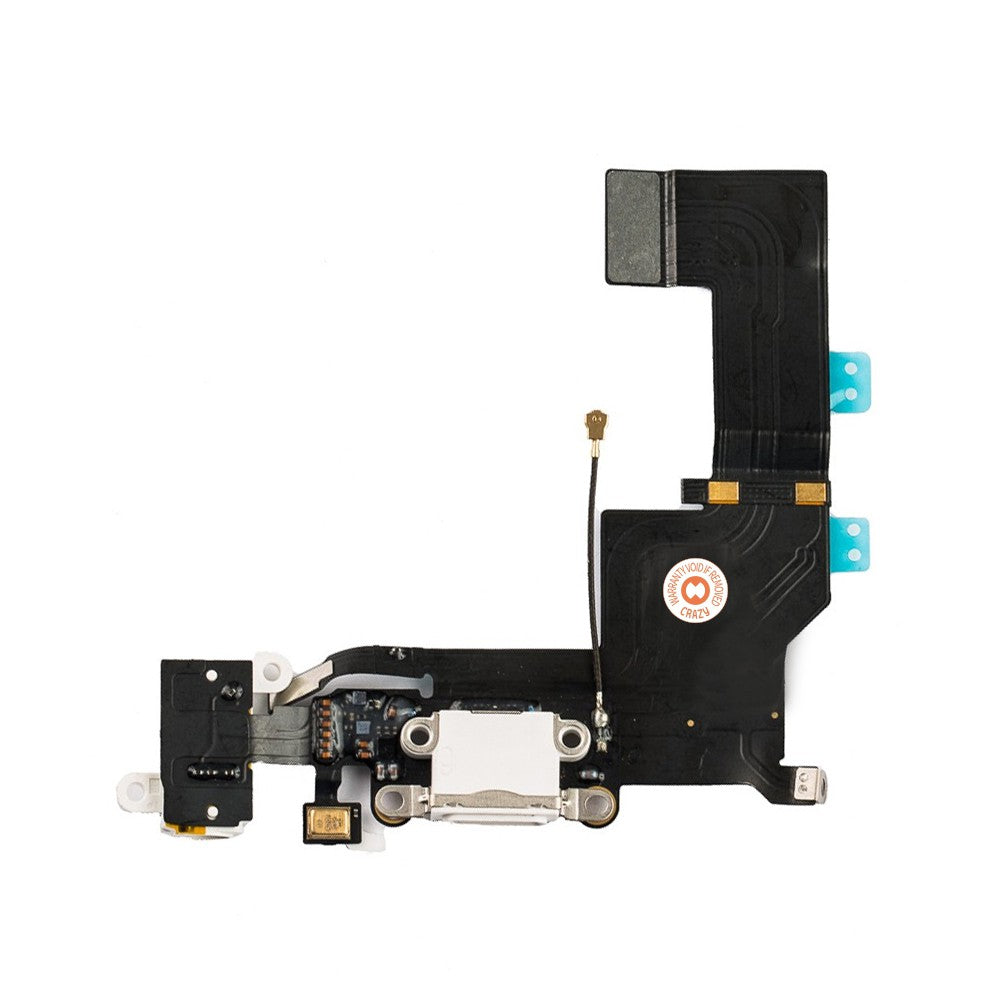 Charging Port Flex Cable for iPhone 5S - White