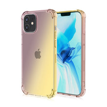 Load image into Gallery viewer, iPhone 12 / 12 Pro Transparent Gradient Rainbow Shockproof Case
