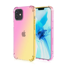 Load image into Gallery viewer, iPhone 12 / 12 Pro Transparent Gradient Rainbow Shockproof Case
