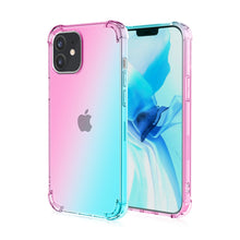 Load image into Gallery viewer, iPhone 12 / 12 Pro Transparent Gradient Rainbow Shockproof Case
