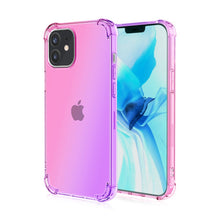 Load image into Gallery viewer, iPhone 12 / 12 Pro Transparent Gradient Rainbow Shockproof Case
