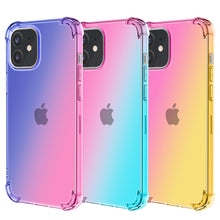 Load image into Gallery viewer, iPhone 12 / 12 Pro Transparent Gradient Rainbow Shockproof Case
