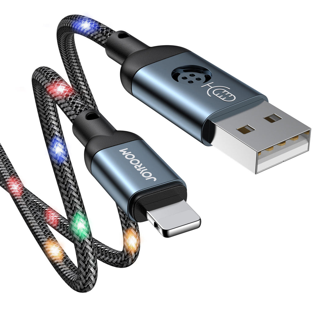 Joyroom S-1230N16 LED 2.4A Fast Charge Lightning Data Cable - 1.2m