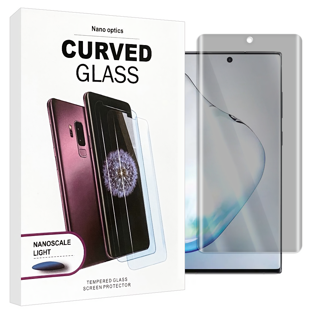 Samsung Galaxy Note 10+ PLUS Privacy UV GLUE Screen Protector Tempered Glass - Nano Optics