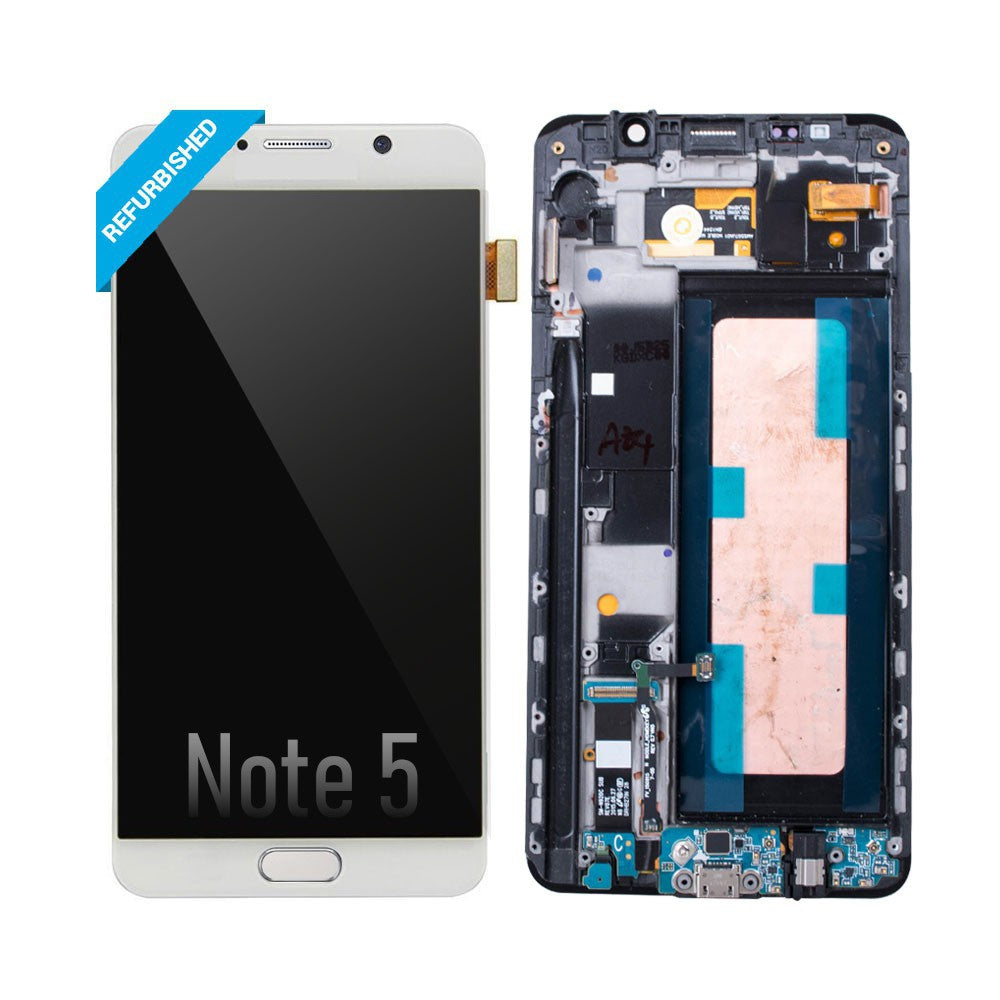 Samsung Galaxy Note 5 OLED Screen Digitizer with Frame (Refurbished) N920F - Black