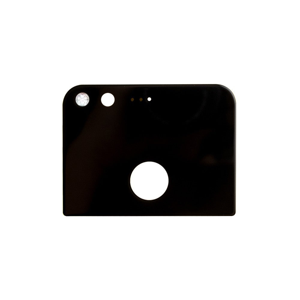 Rear Cover Top Glass Lens with Flashlight Cover for Google Pixel 1 - Black