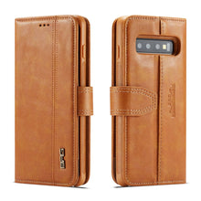 Load image into Gallery viewer, Samsung Galaxy S10 BRG Leather Wallet 2 Card-Slot Detachable Case
